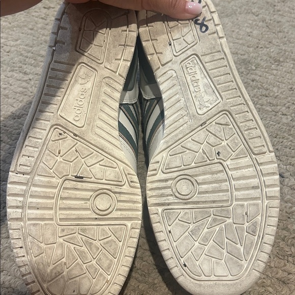 Adidas Classic Rivalry White and Sage Sneakers - Picture 12 of 13